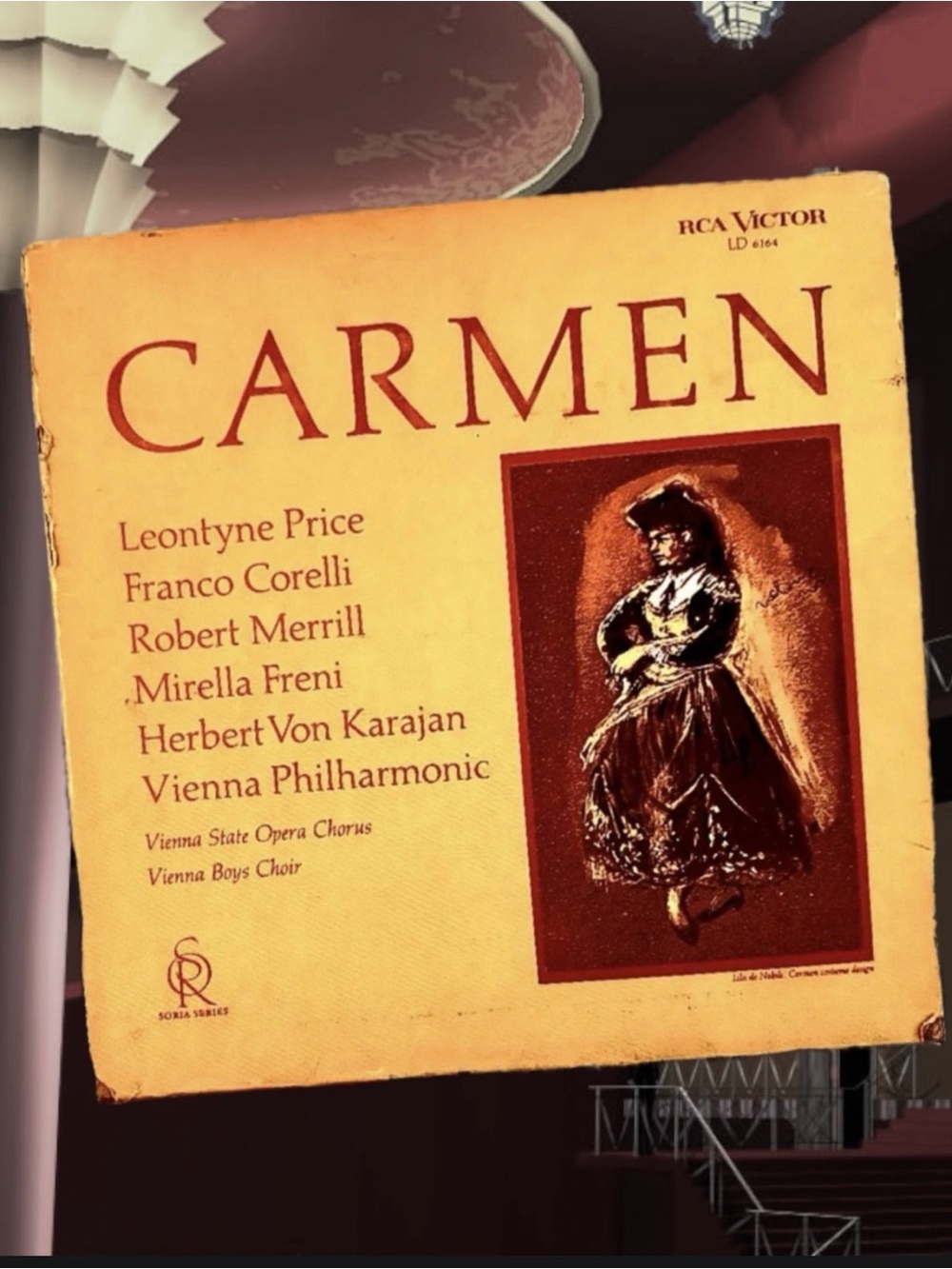 CARMEN RCA VICTOR RED SEAL 3 LP VINYL BOX SET w/BOOK VON KARAJAN LD 6164 